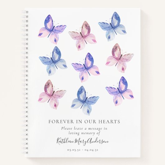 Butterfly Forever in ons hartenhandboek Notitieboek (Voorkant)