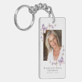 Butterfly Foto Memorial Prayer Sleutelhanger (Voorkant Links)