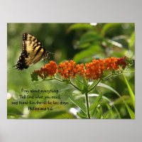 Butterfly Foto Philippians Bible Verse poster