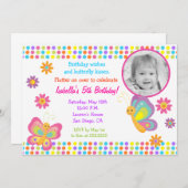 Butterfly Fotodag Uitnodiging (Voorkant / Achterkant)