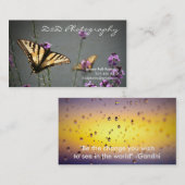 Butterfly-fotoontwerp Visitekaartje (Voorkant / Achterkant)