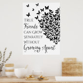 Butterfly Friendship Heart Poster (Keuken)
