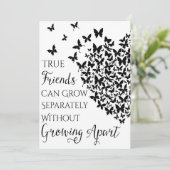 Butterfly Friendship Heart Save The Date (Staand voorkant)