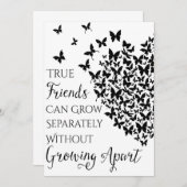 Butterfly Friendship Heart Save The Date (Voorkant / Achterkant)