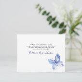 Butterfly Funeral Dank je wel Kaart (Staand voorkant)