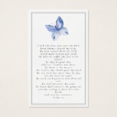 Butterfly Funeral Memorial Prayer Kaart (Achterkant)