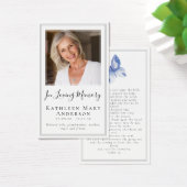 Butterfly Funeral Memorial Prayer Kaart (Bureau)