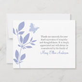 Butterfly Funeral Note Card Flat Bereavement Note Bedankkaart (Voorkant)