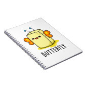 Butterfly Funny Butter met Wings Pun Notitieboek (Rechterzijde)