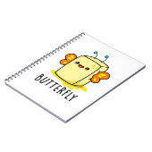 Butterfly Funny Butter met Wings Pun Notitieboek (Linkerzijde)