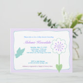 Butterfly Garden 5x7 Baby shower Uitnodiging (Staand voorkant)