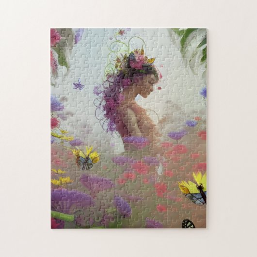 Butterfly Garden AI Generated Legpuzzel (Verticaal)