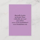 Butterfly Garden Art Card Visitekaartje (Achterkant)