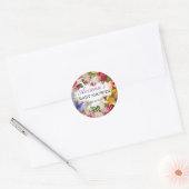Butterfly Garden Baby shower Envelope Seal Ronde Sticker (Envelop)
