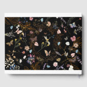 Butterfly Garden Black Wedding Gastenboek (Achterkant)