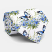 Butterfly Garden Elegant Patroon Stropdas (Opgerold)