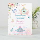 butterfly garden first birthday invitation (Debout devant)