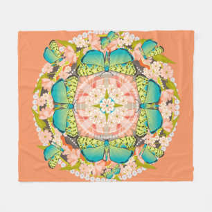 Butterfly Garden Fleece Deken
