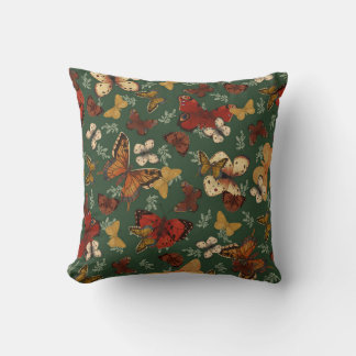 Butterfly Garden Fresh Green Pattern Kussen