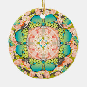 Butterfly Garden Keramisch Ornament