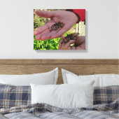 Butterfly Garden Wrapped Canvas Afdruk (Insitu (Slaapkamer))