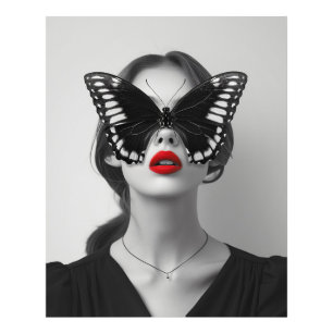 Butterfly Gaze: Dark Elegance aangekondigd Foto Afdruk