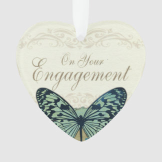 Butterfly Gefeliciteerd met Verloving Ornament