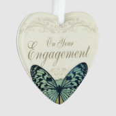 Butterfly Gefeliciteerd met Verloving Ornament (voorkant)