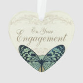 Butterfly Gefeliciteerd met Verloving Ornament (achterkant)