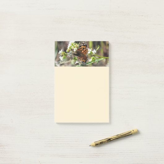 Butterfly Gepersonaliseerde 4x6 Post-it® Notes (Op bureau)