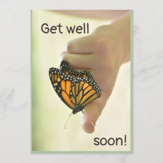Butterfly Get well soon kaart! Kaart