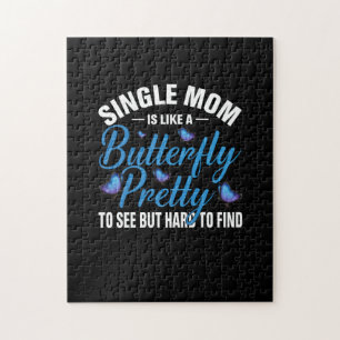 Butterfly Gift Een alleenstaande moeder is een v Legpuzzel