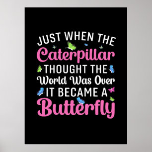 Butterfly Gift   Het werd een vlinder Poster