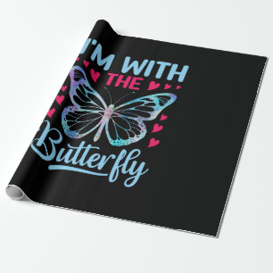 Butterfly Gift Ik ben bij de vlinder Cadeaupapier