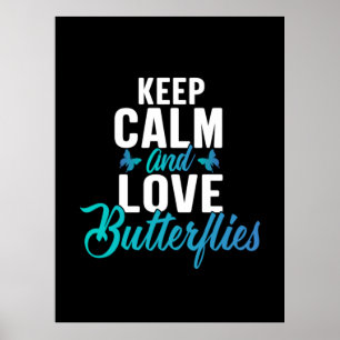 Butterfly Gift Kalm- en liefdesvlinder bewaren Poster