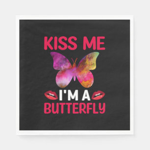 Butterfly Gift   Kus me I Am A Butterfly Servet