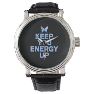 Butterfly Gift Laat uw energie omhoog Horloge