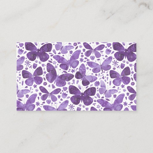 Butterfly Gift Registry QR-code Informatiekaartje (Achterkant)