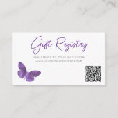 Butterfly Gift Registry QR-code Informatiekaartje (Voorkant)