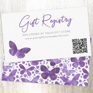 Butterfly Gift Registry QR-code Informatiekaartje