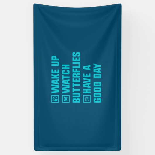 Butterfly Gift | Wakker worden wat vlinder Spandoek (Verticaal)