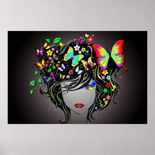 Butterfly Girl 1 Poster (Voorkant)