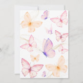 Butterfly girl Birthday  Kaart (Achterkant)