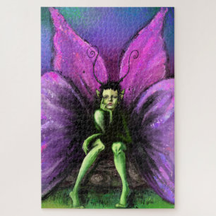 Butterfly Girl Puzzle Painting Legpuzzel