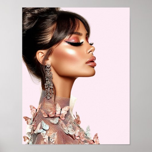 Butterfly Glam Editorial Poster Paper (Semi-Gloss) (Devant)