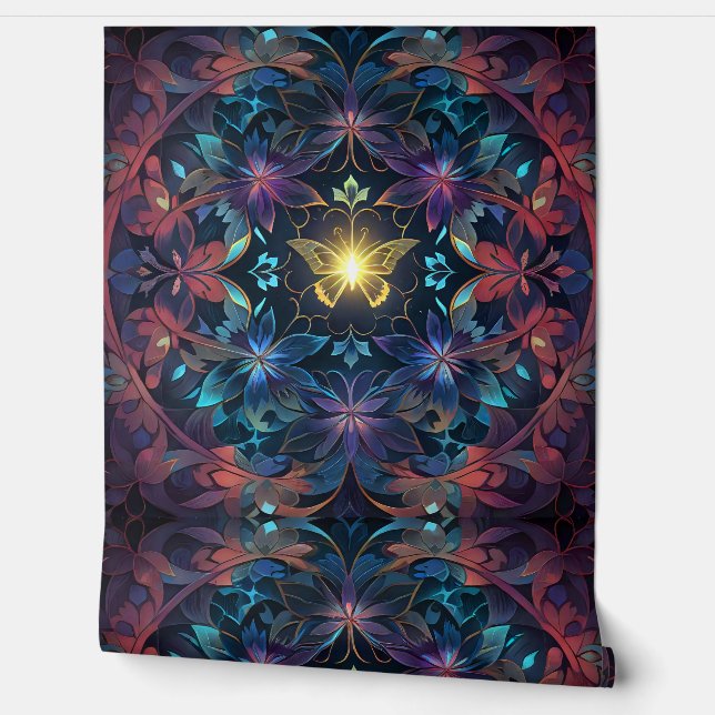 Butterfly-gloed Behang (Afrollen)