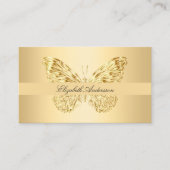 Butterfly Gold QR-code script Visitekaartje (Voorkant)