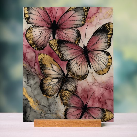 Butterfly grace acryl bord (Neutraal)