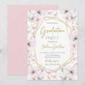 Butterfly Graduation Party Kaart (Voorkant / Achterkant)