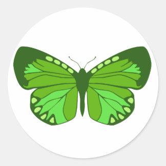 Butterfly Greens Ronde Sticker